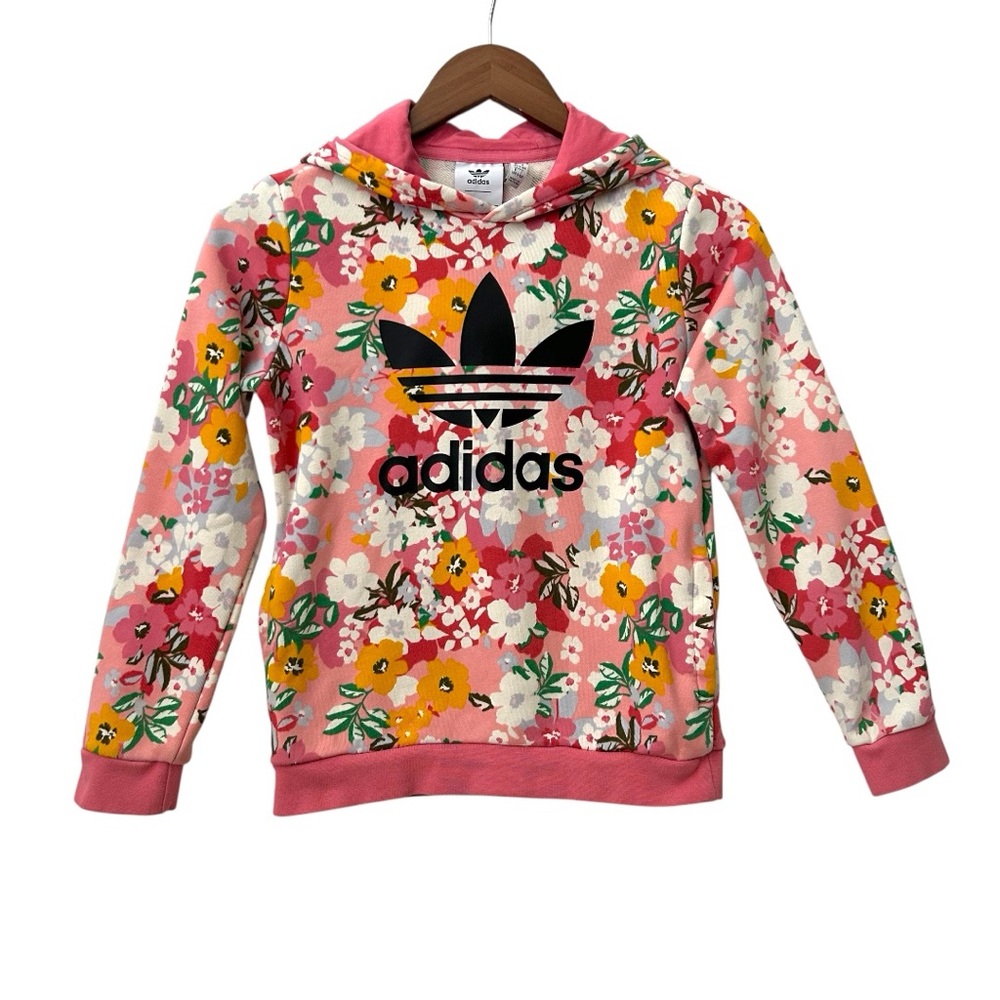 Adidas Her London Floral Hoodie Girls Size Small
